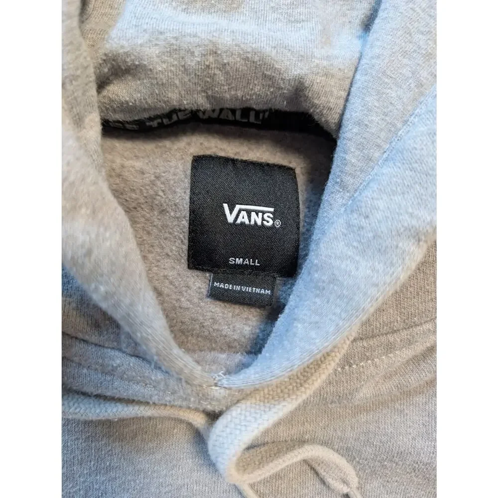 Vans Full Patched II Pullover Hoodie Heather Grey Skateboard Men's Size Small